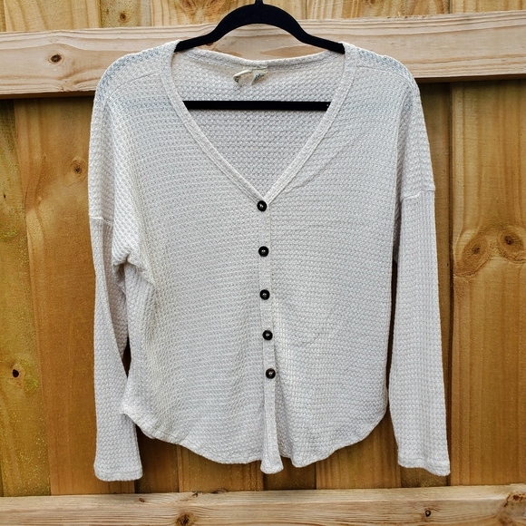 Sky and Sparrow Button Down Tie Sweater - Picture 2 of 2